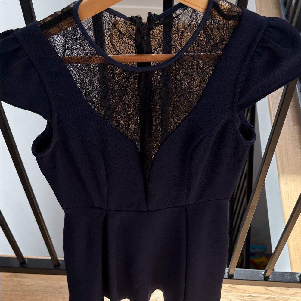 BCBGeneration Black Lace Mini Dress